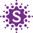 Classic purple logo and emblem for Scrivas